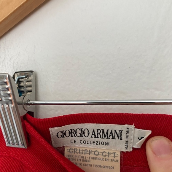 Giorgio Armani Red Mini Skirt - Picture 2 of 4